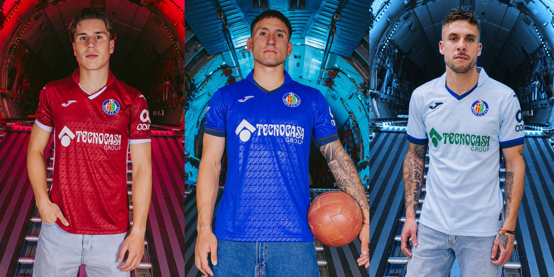 Camisetas 2ª, 1ª y 3ª equipación del Getafe CF 26/27